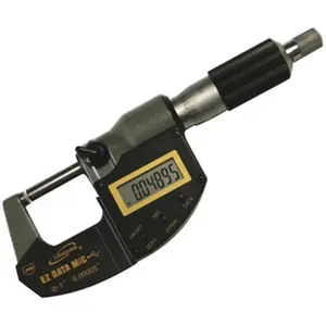 iGaging Hybrid IP65 Rated 0-1"/0-25mm Digital Micrometer - Ratchet Type, Dual Force, Friction Grip, EZ Data, 0.00015" / 0.003Mm Accuracy, CR 2032, Micro USB